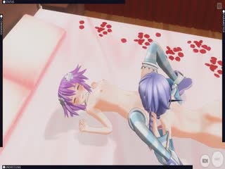 Yuri Neptune x Plutia [CM3D2]  Hyperdimension Neptunia